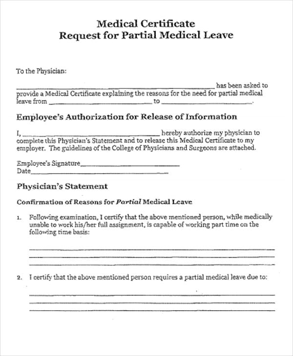 medical leave request