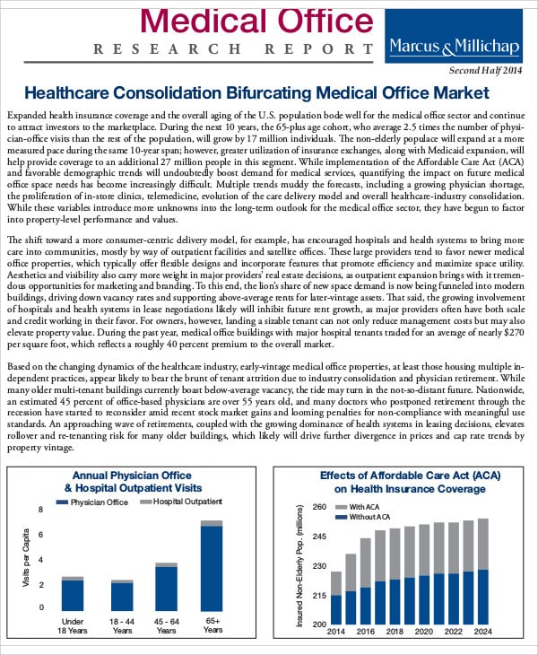 medical research report example