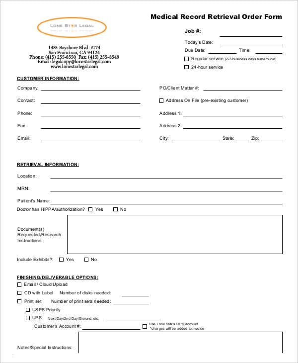 Medical Order Forms 11+ Free Word, PDF Format Download