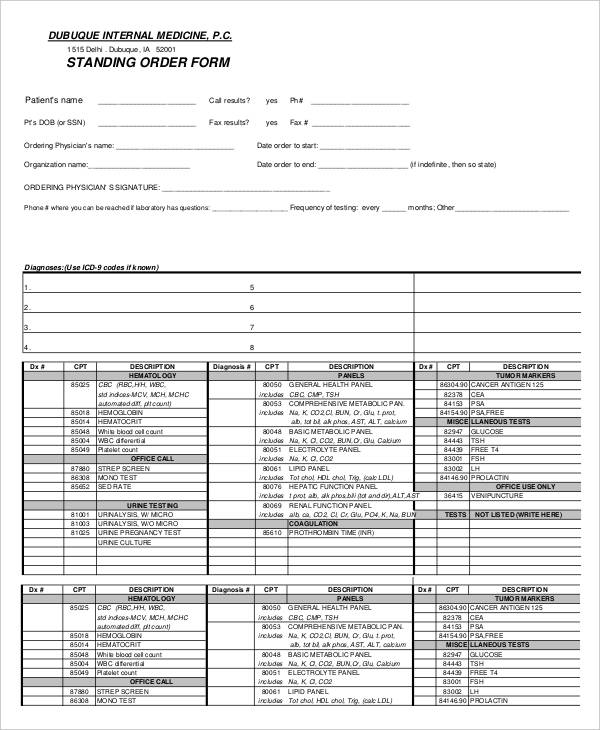 Medical Order Forms 11  Free Word PDF Format Download