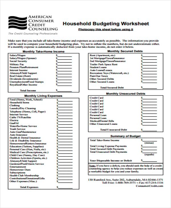 monthly-household-expense-sheet
