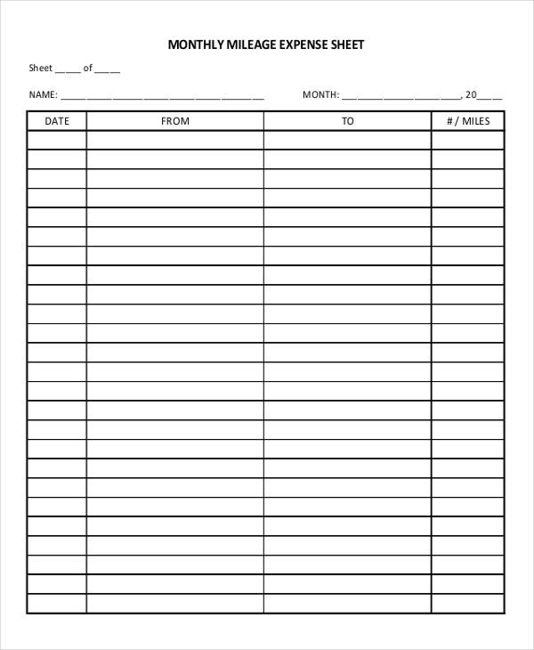 33+ Expense Sheet Templates