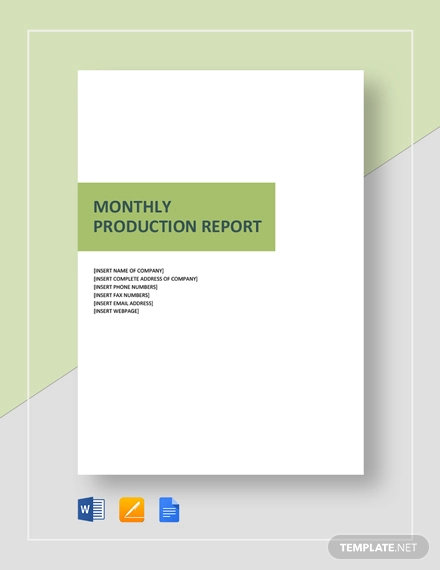 monthly-production-report-template