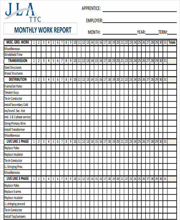 49  Monthly Report Format Templates Word PDF Google Docs Apple Pages