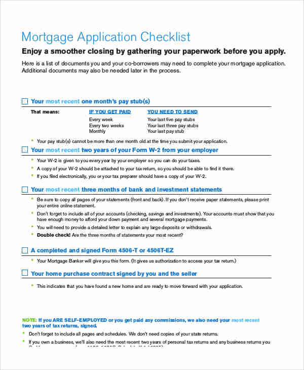 Application Checklist Template - 13+ Free Samples, Examples Format ...