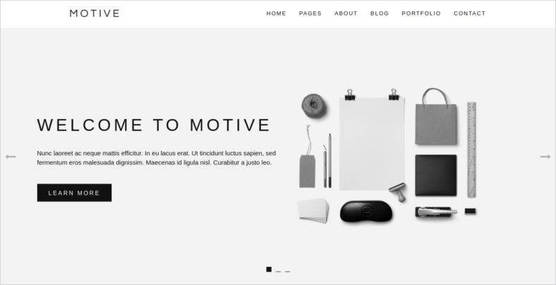 motive minimal portfolio theme 788x40