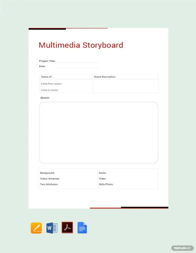 multimedia storyboard template