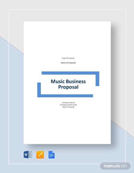 music business proposal template