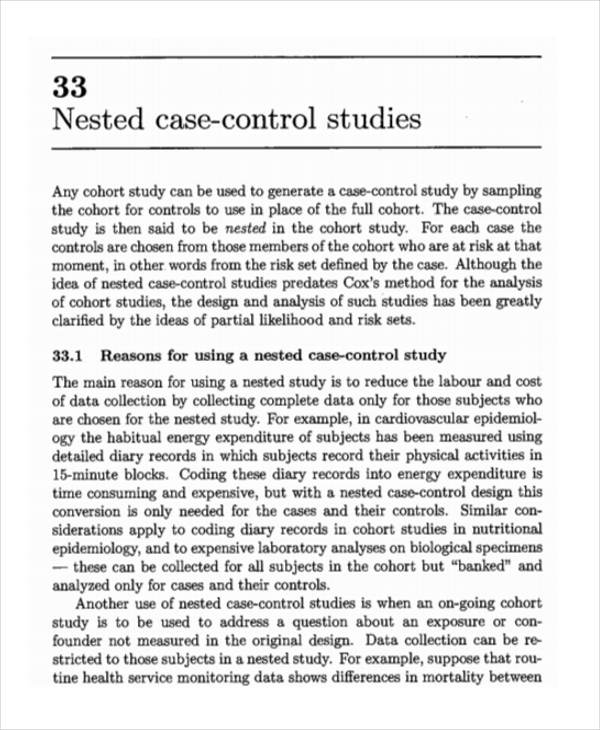 case control study research articles
