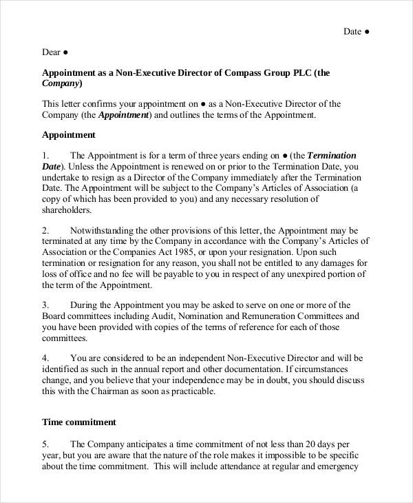 Sample Of Appointment Letter For Employment Singapore Onvacationswall