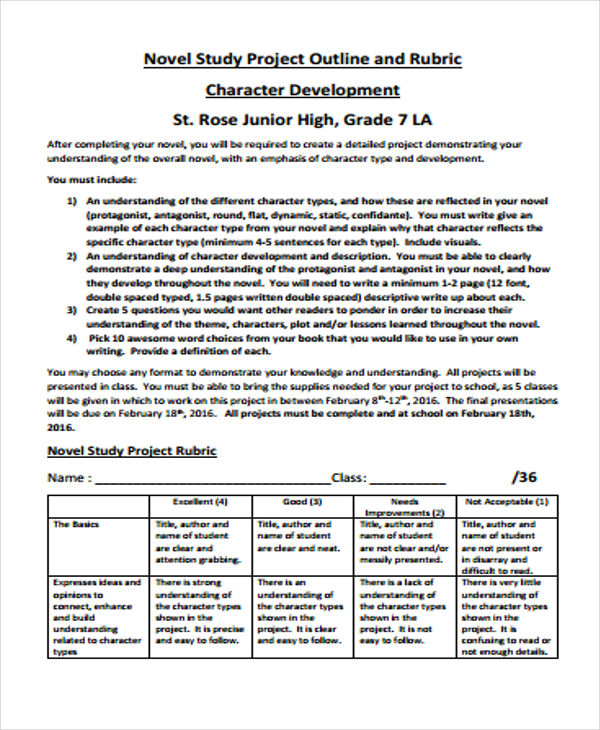 7 Character Outline Templates Free Sample Example Format Download