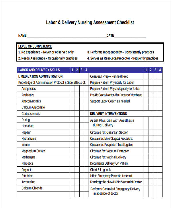 16+ Assessment Checklist Templates Free Sample ,Example Format Download