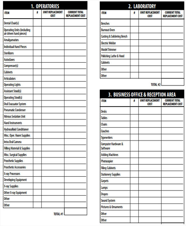 10+ Equipment Inventory List Templates - Free Samples, Examples, Format