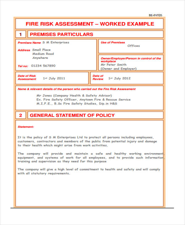 41+ Risk Assessment Templates in PDF