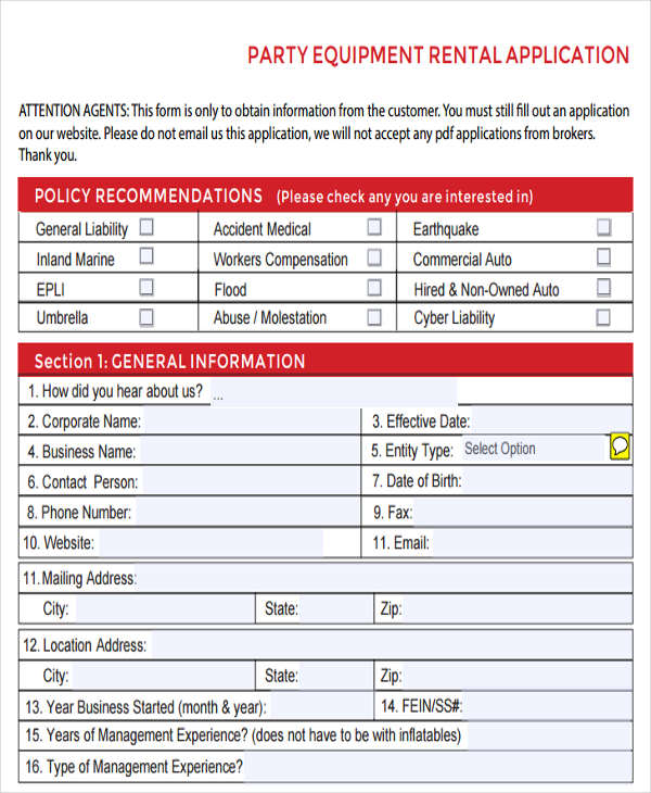 24+ Free Rental Application Templates