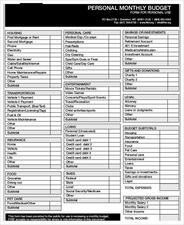 16+ Monthly Budget Templates - Word, PDF, Excel