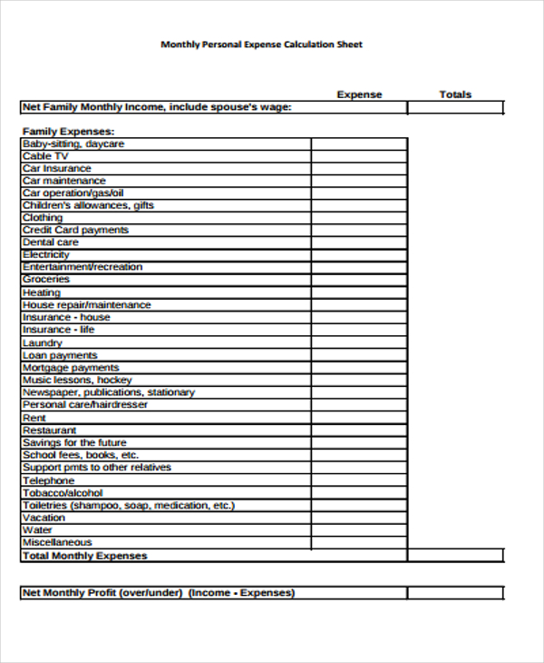 monthly utility expense spreadsheet template