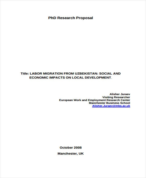 What is phd research proposal