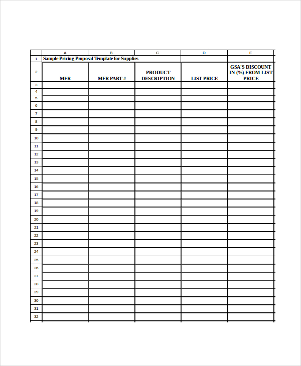 18  Excel Proposal Templates Free Sample Example Format Download