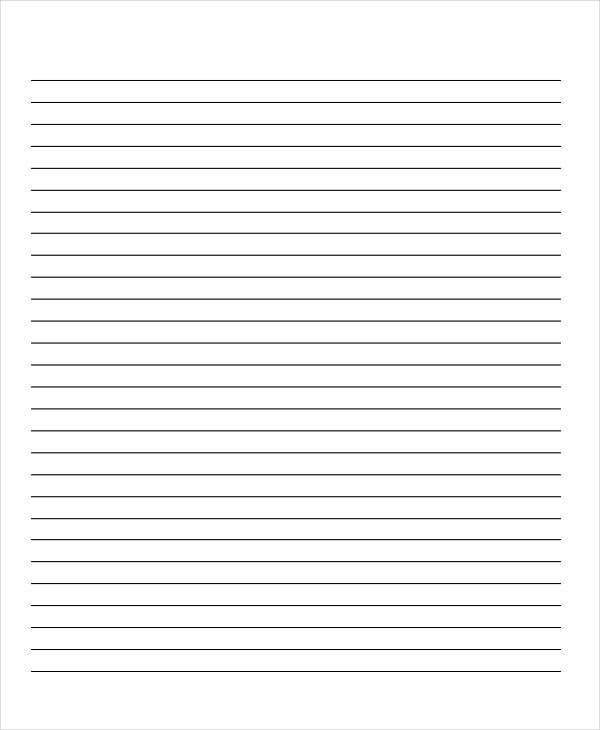 primary school lined paper