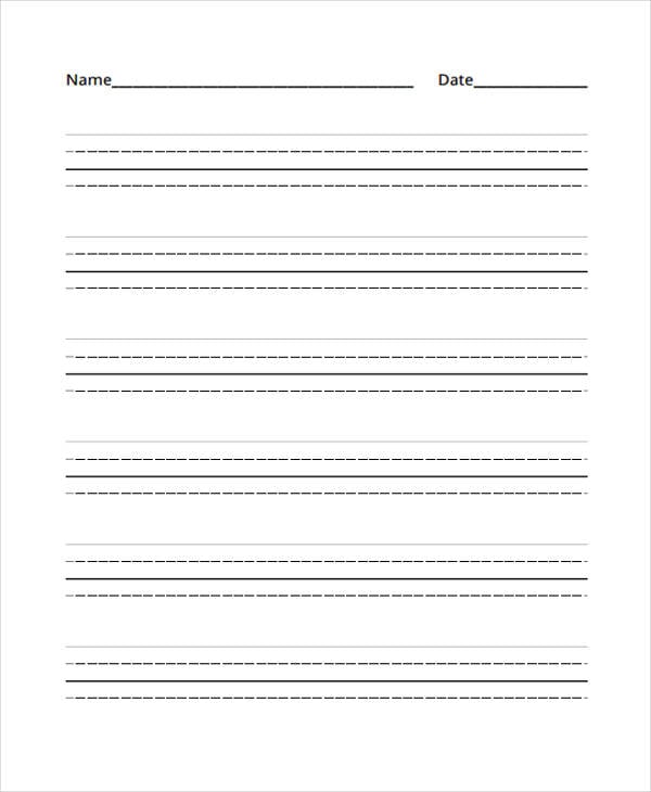 primary school lined paper