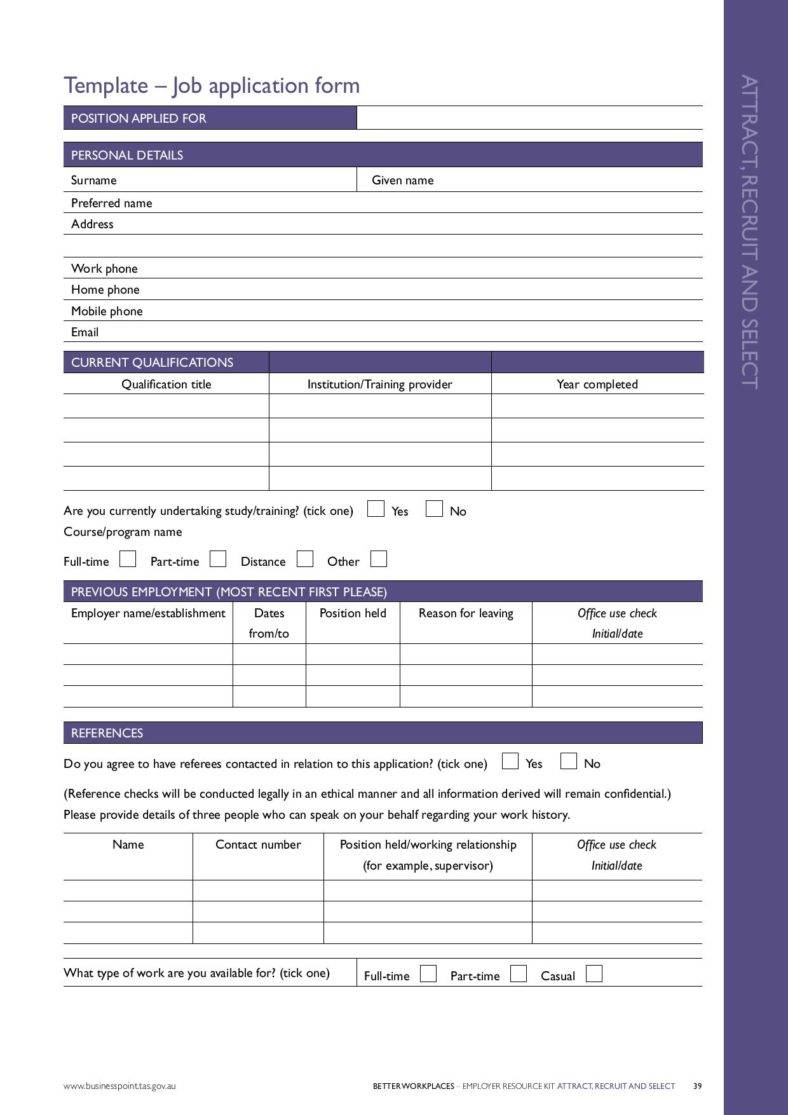 7 Application Form Templates