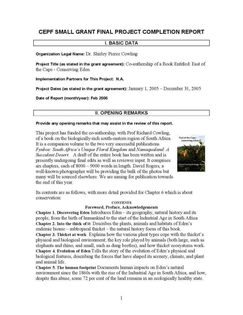 project completion report format page 001 788x1020