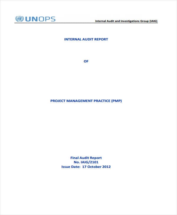 project management audit report
