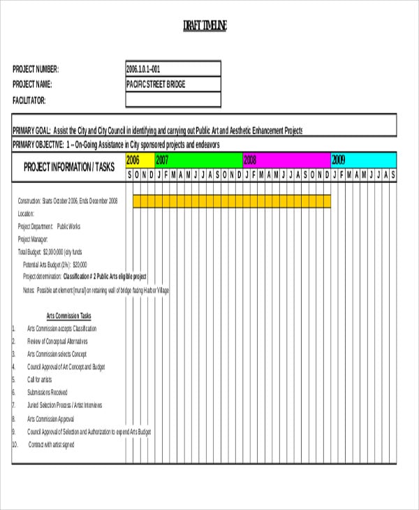 Aesthetic Blank Colorful Timeline Template