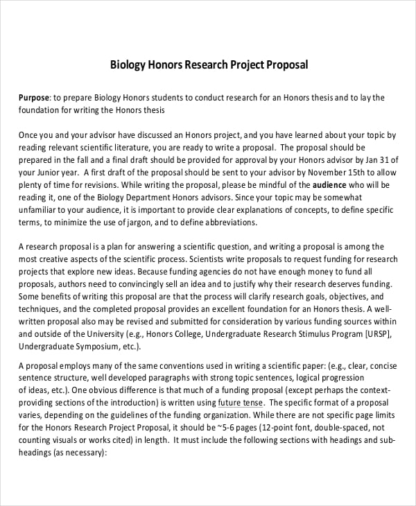 project research proposal
