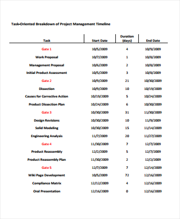 39+ Project Timeline Examples - Word, PDF, Docs