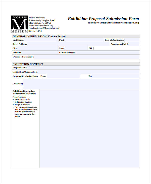 Exhibition Proposal Template - 12+ Free Sample, Example Format Download