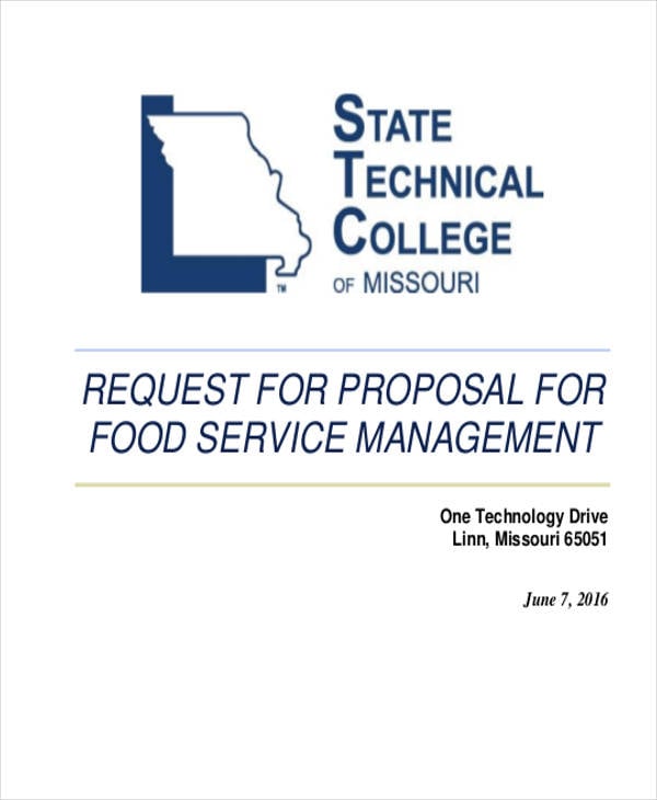 proposal for food service management