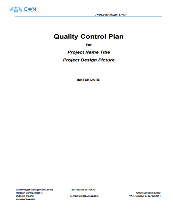 9 Quality Management Plan Templates Free Pdf Word Format Download