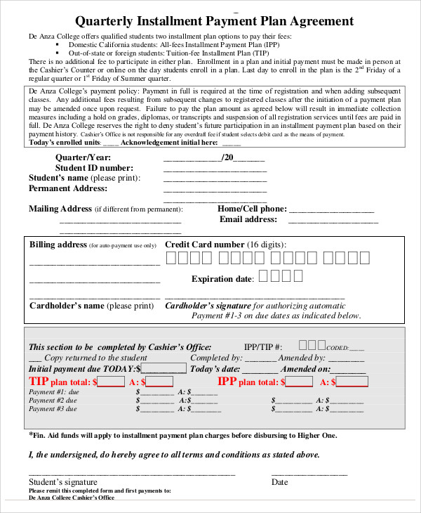 22+ Payment Plan Templates - Word, PDF
