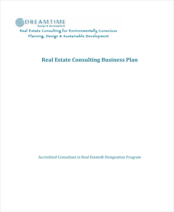 real estate consulting business plan