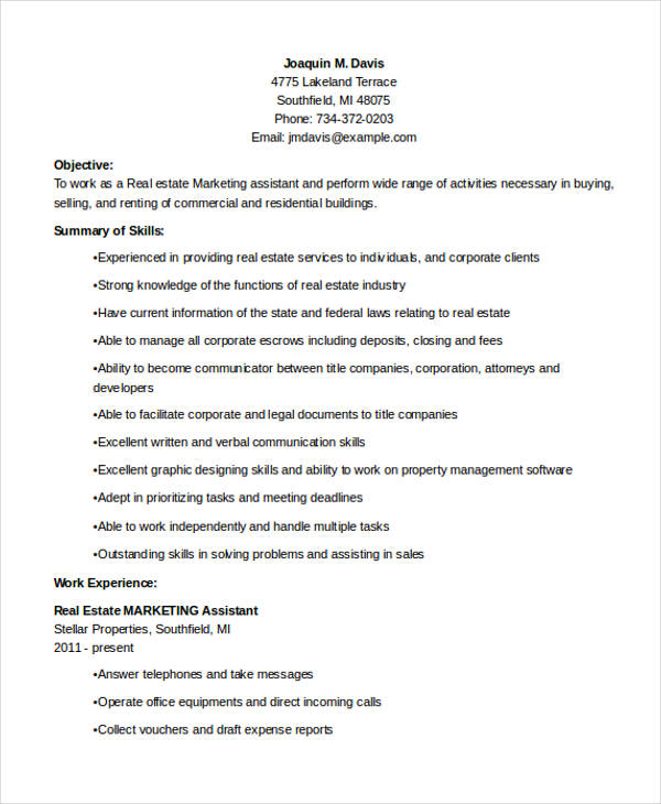 27+ Marketing Resume Templates In Pdf