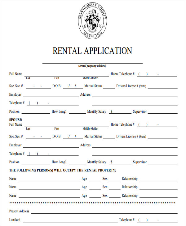 28+ Rental Application in PDF