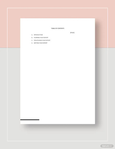 report outline template
