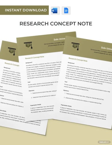 research concept note template