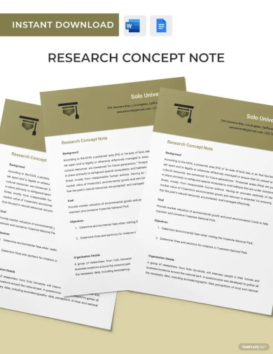 examples of research concept note