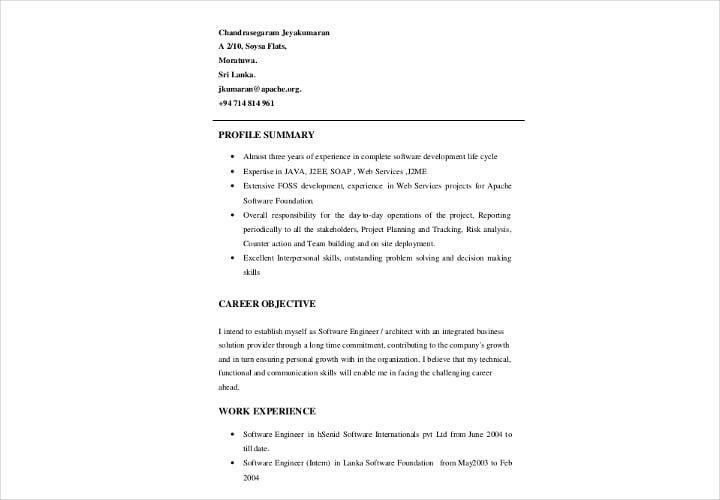 resume-profile-summary-