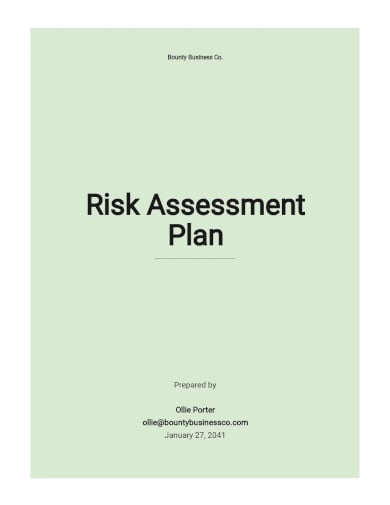 risk assessment plan template