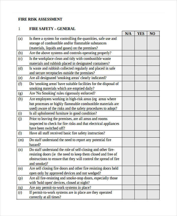 25+ Sample Risk Assessment Forms