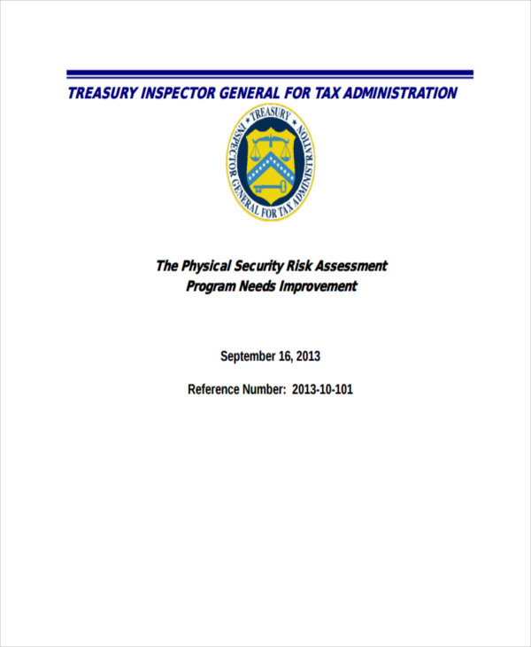 risk assessment for physical security