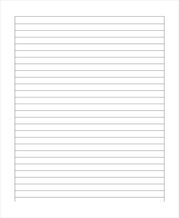 ruled blank lined paper