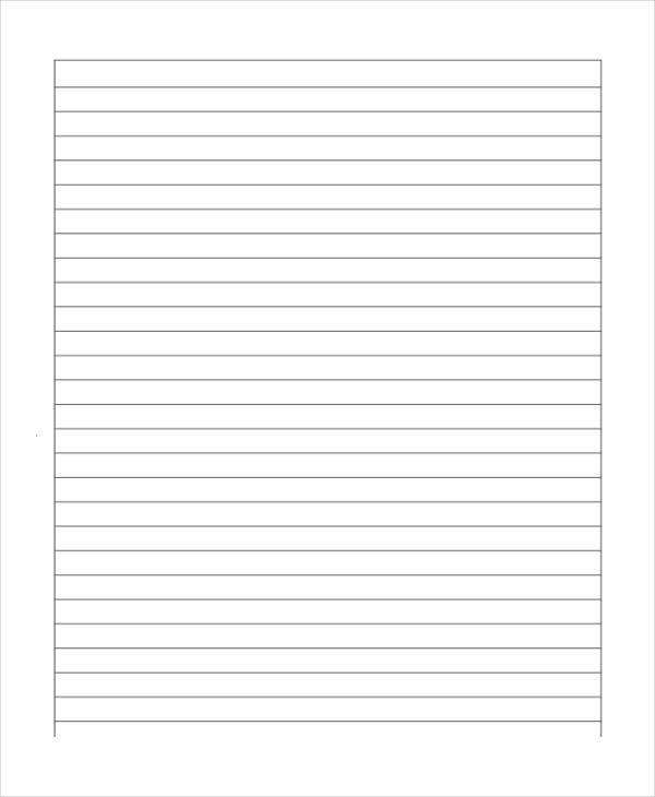 ruled blank lined paper