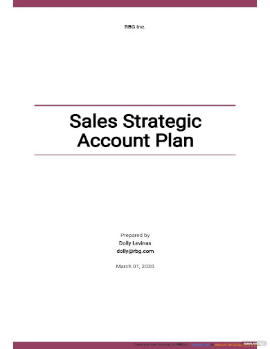 sales strategic account plan template