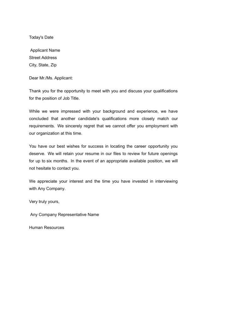 3 Reasons Employment Rejection Letters Matter Free And Premium Templates 7549