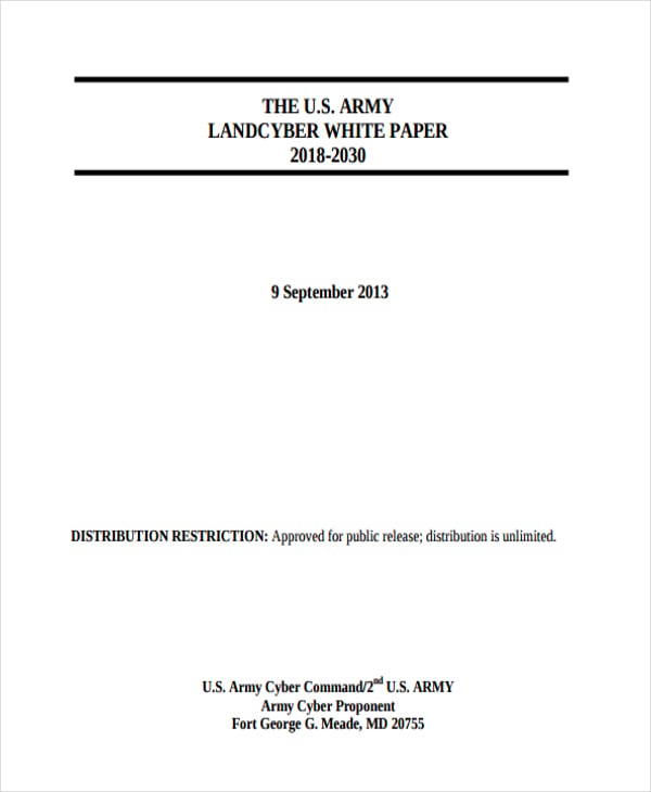 sample army white paper1